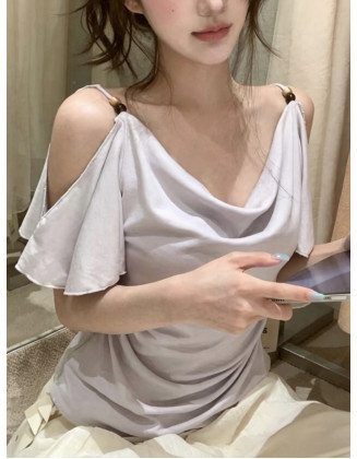 158 露肩荷叶衣